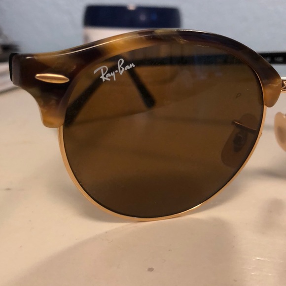 Rayban Round Sunglasses, Brown Lense - Picture 4 of 5